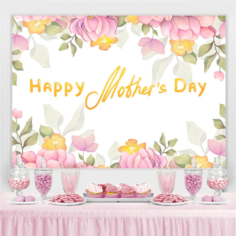 Muttertagskulissen Romantische Pastellblüte Aquarell Individuelle Kulisse GTY3-144