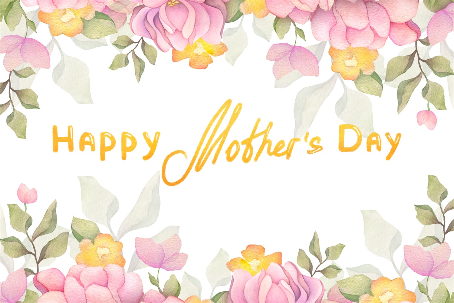 Muttertagskulissen Romantische Pastellblüte Aquarell Individuelle Kulisse GTY3-144