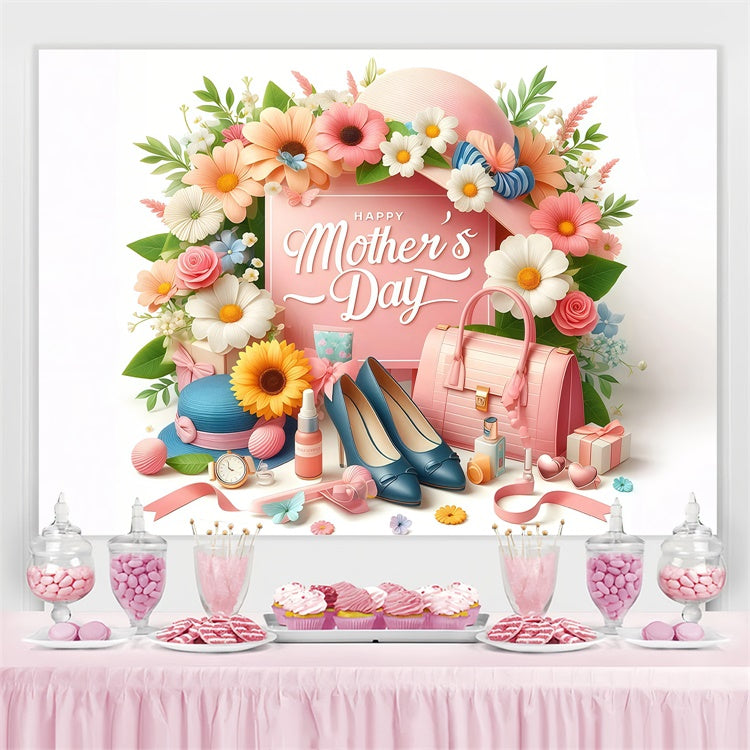 Backdrops für Muttertag Chic Floral Fashion Custom Backdrop GTY3-146