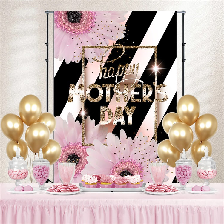 Happy Mother's Day Backdrop Schicke Mode Glitter Custom Backdrop GTY3-147