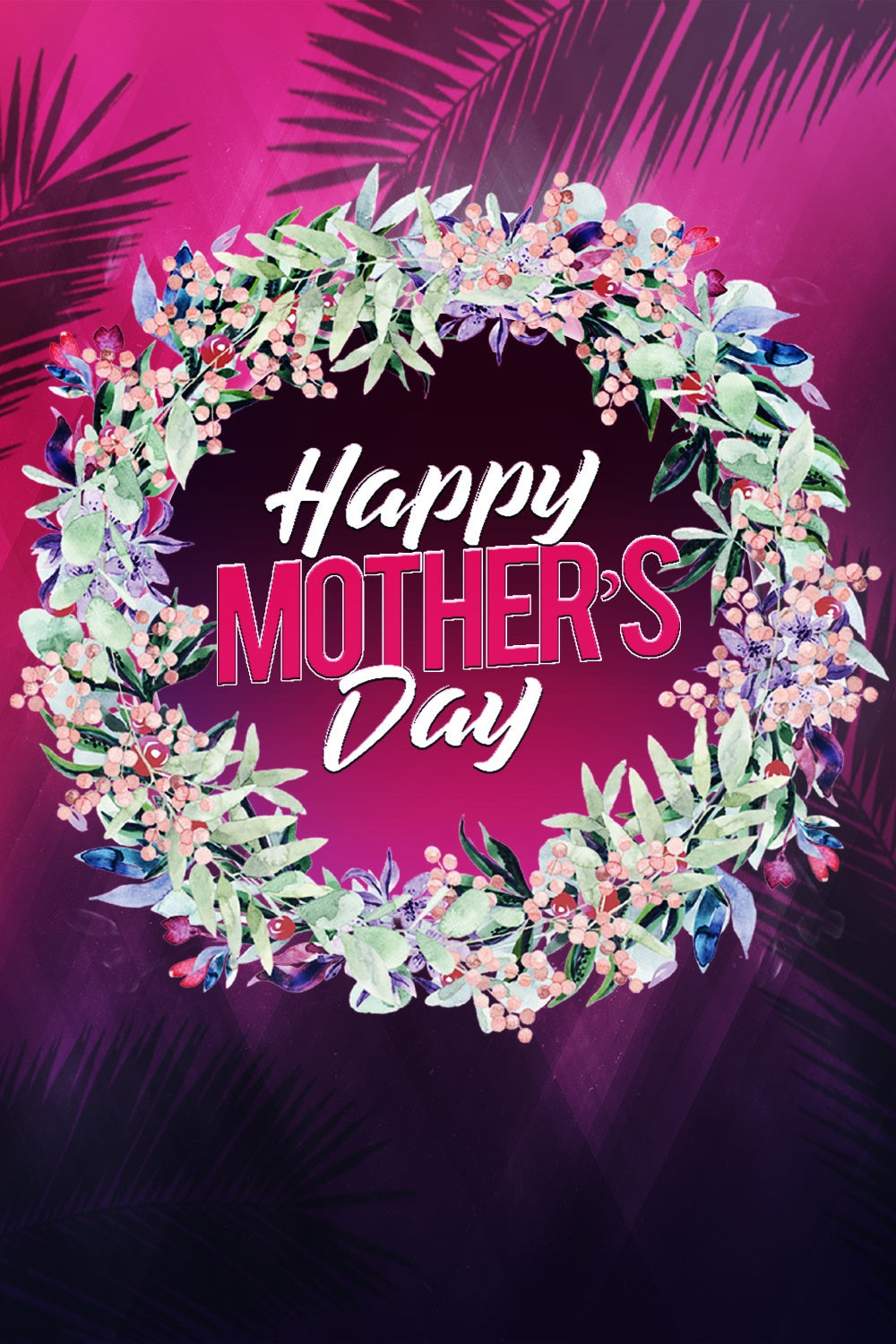 Backdrop für den Muttertag Tropical Floral Wreath Custom Backdrop GTY3-149