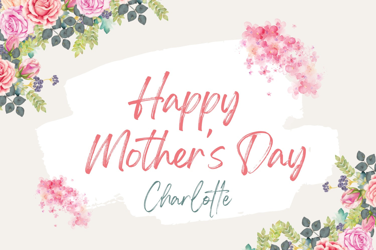 Muttertag Fotohintergrund Blush Aquarell Floral benutzerdefinierte Hintergrund GTY3-153