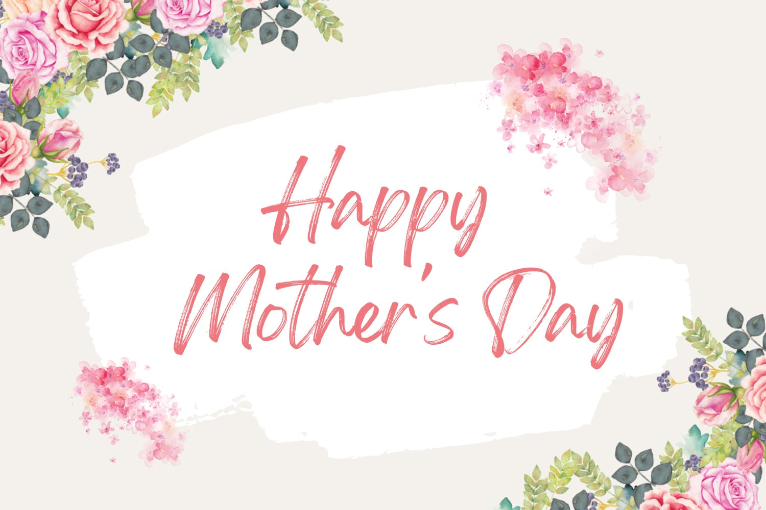 Muttertag Fotohintergrund Blush Aquarell Floral benutzerdefinierte Hintergrund GTY3-153