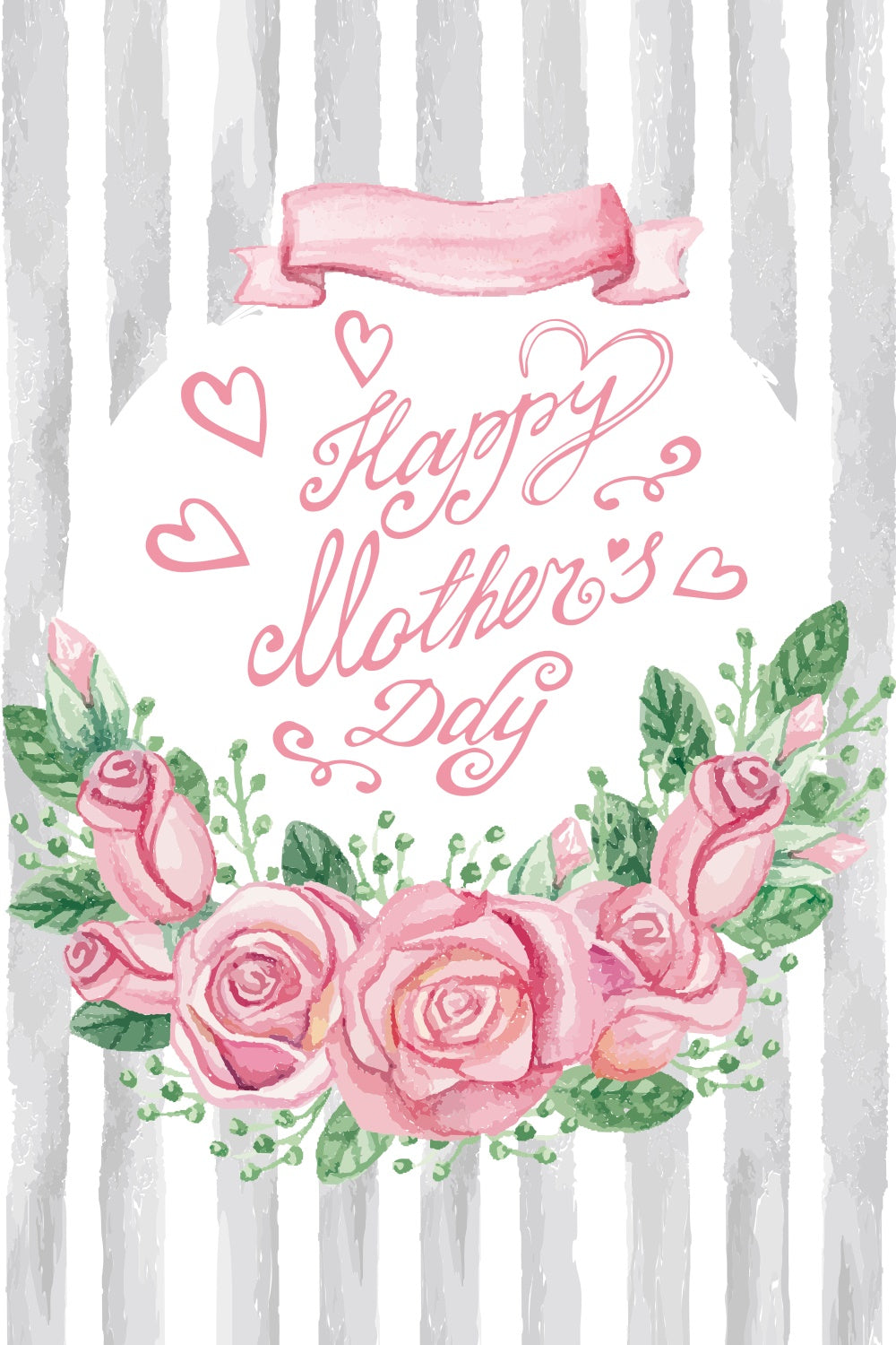 Backdrops für den Muttertag Vintage gestreifte Rose Custom Backdrop GTY3-156