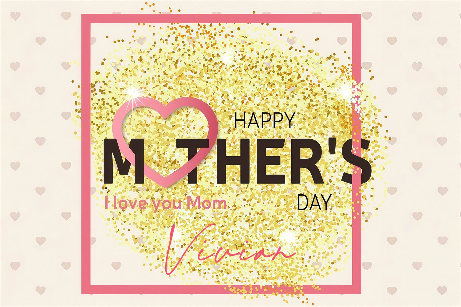 Fotohintergrund zum Muttertag Goldschimmernde Feier nach Maß GTY3-163