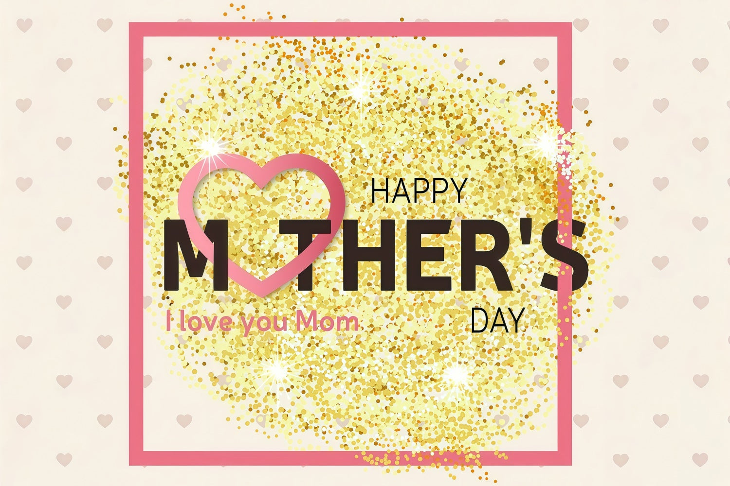 Fotohintergrund zum Muttertag Goldschimmernde Feier nach Maß GTY3-163