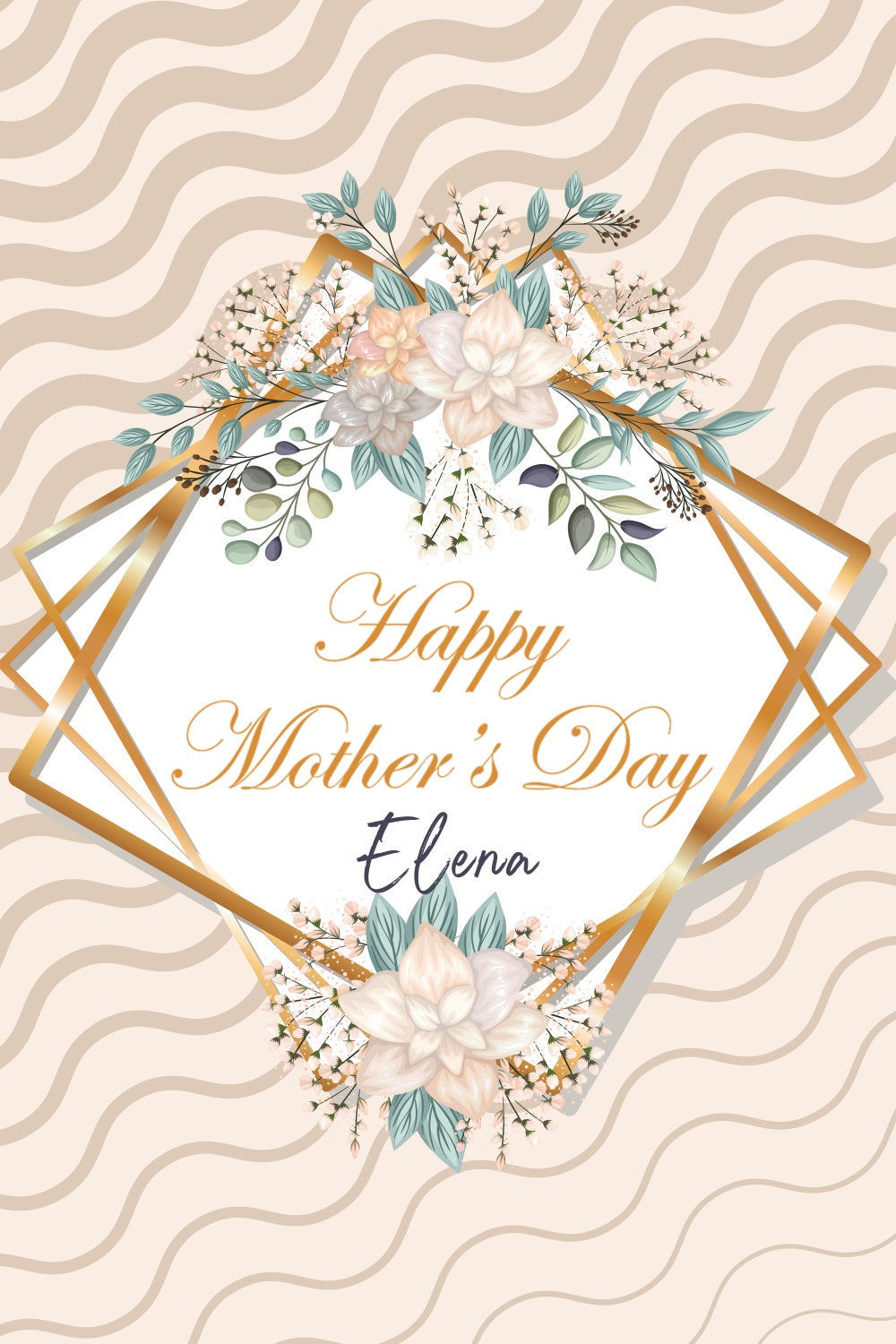 Backdrops für den Muttertag Raffinierte Creme Blüte Custom Backdrop GTY3-165