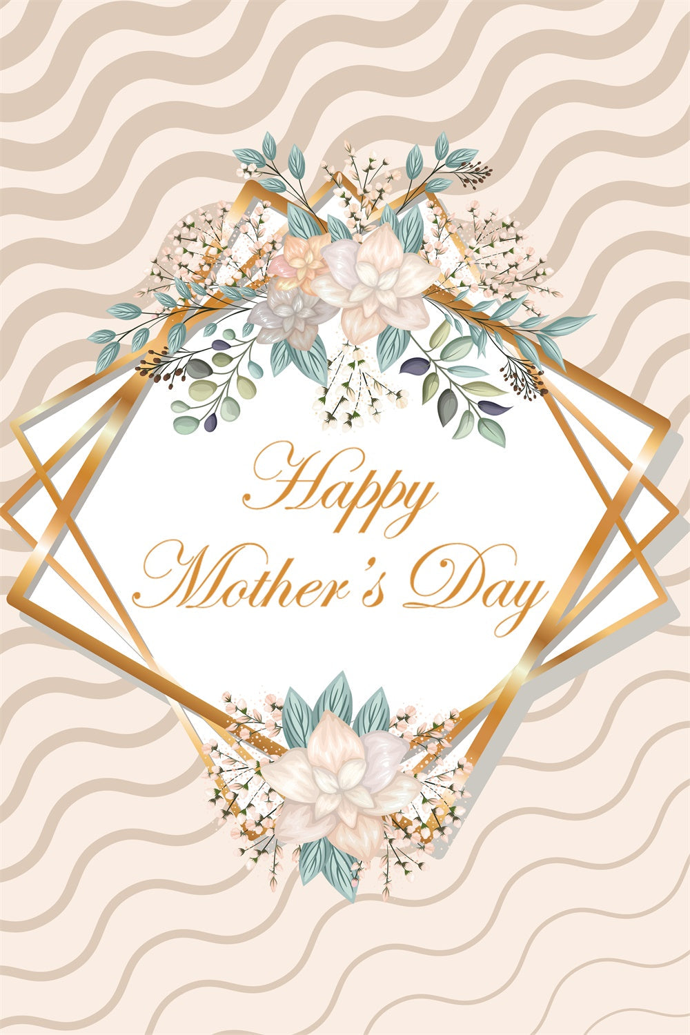 Backdrops für den Muttertag Raffinierte Creme Blüte Custom Backdrop GTY3-165