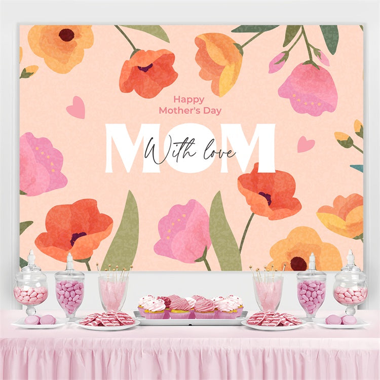 Muttertag Fotohintergrund Warme Pastellblüte Individueller Hintergrund GTY3-170