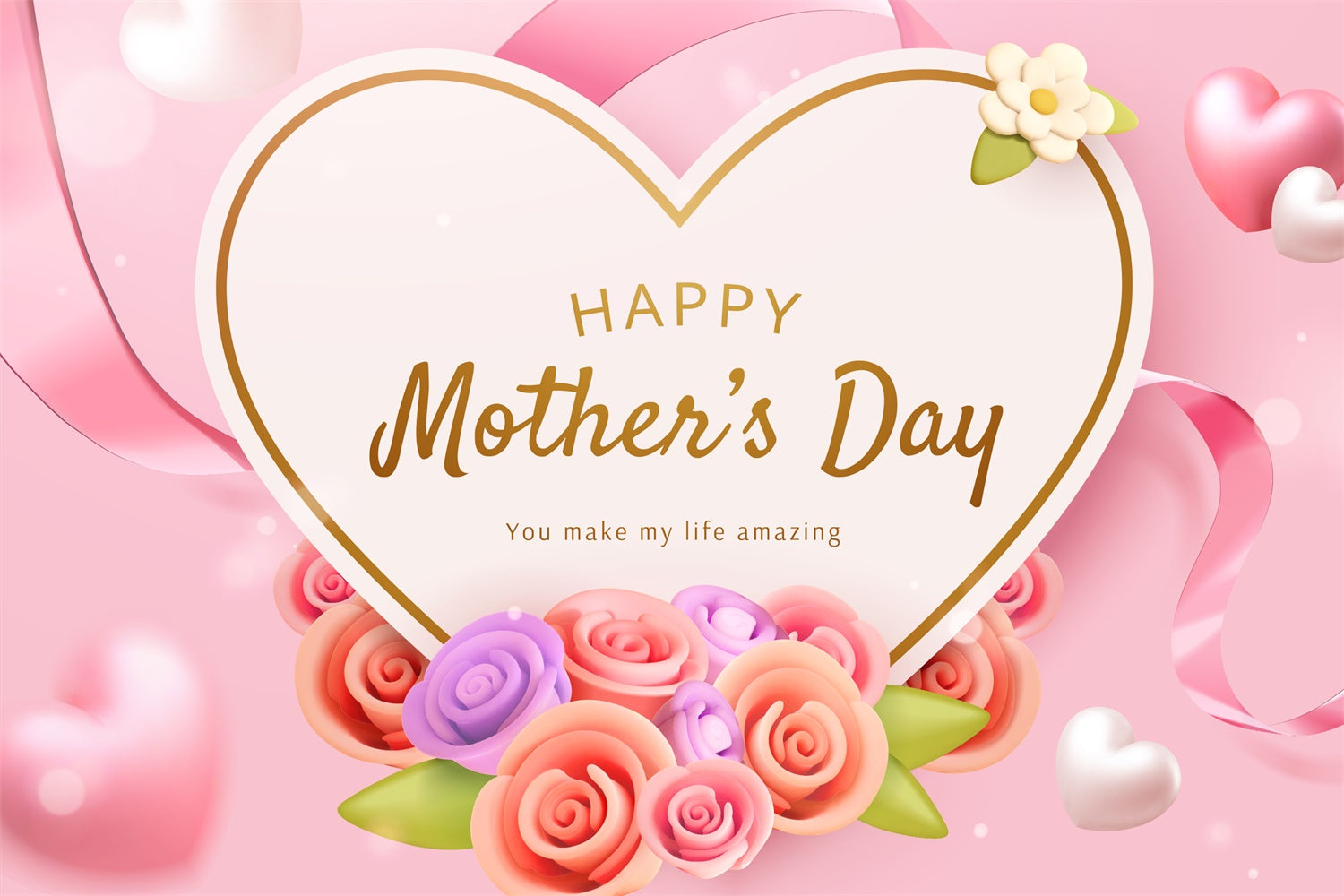 Hintergrundbilder für Muttertag Schicke pastellfarbene Rose Individueller Hintergrund GTY3-171