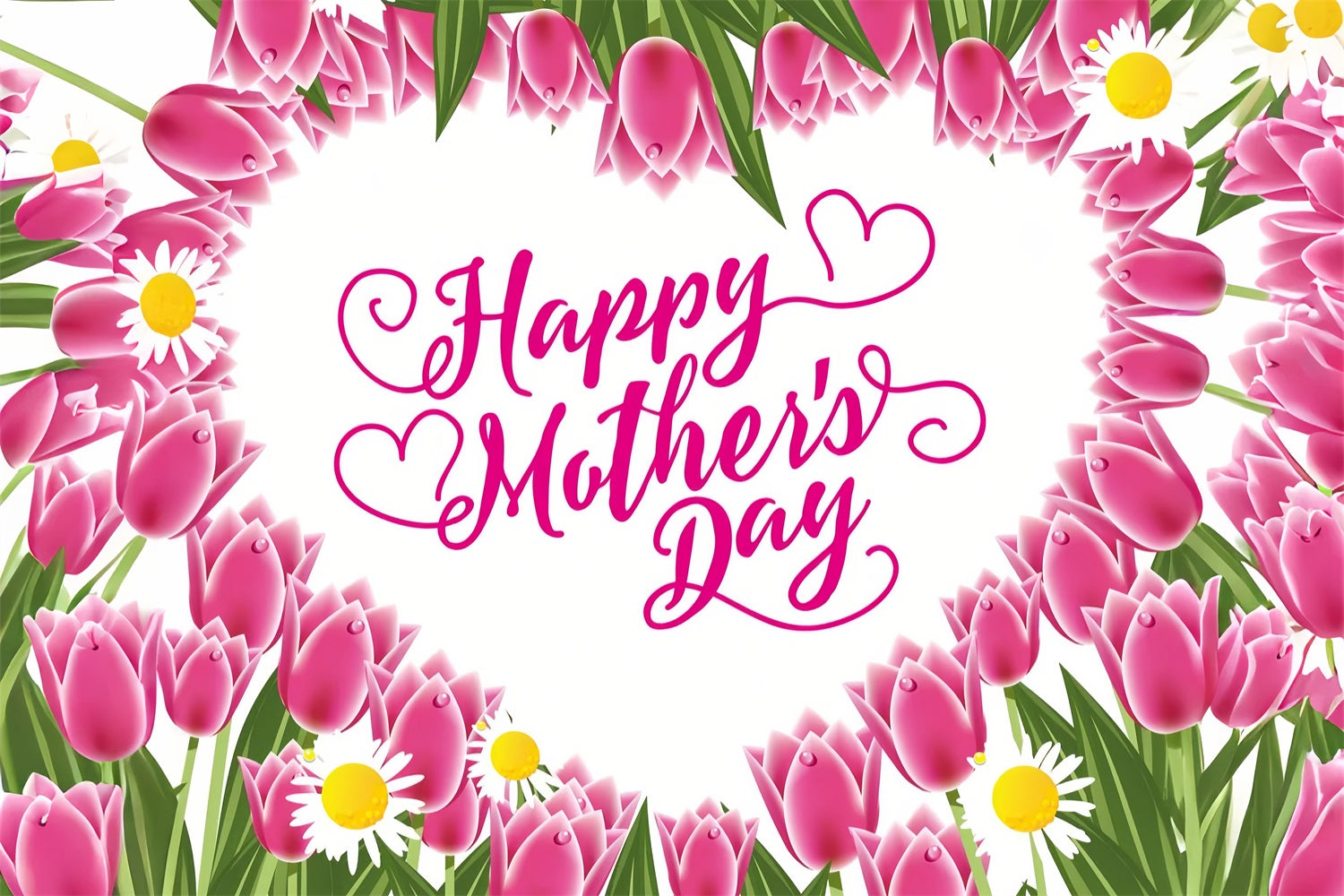 Muttertags-Hintergrundbild zum Anpassen Tulpe Verzaubertes Herz CJJ3-187