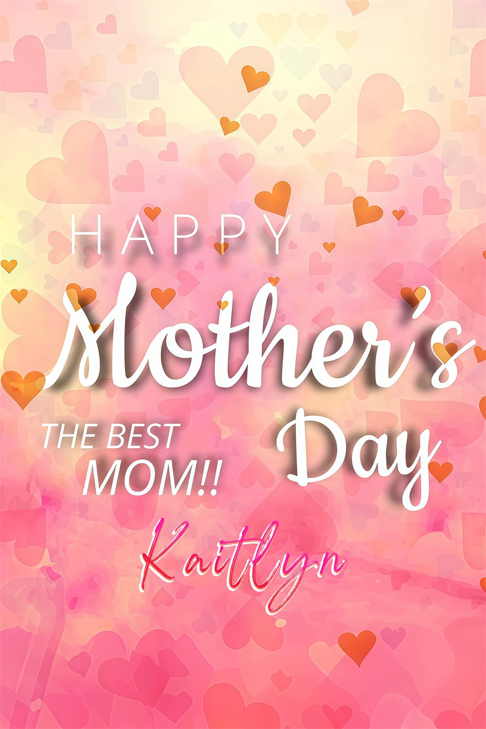 Muttertags-Hintergrundbild Personalisierbar Feierliches Herz CJJ3-197