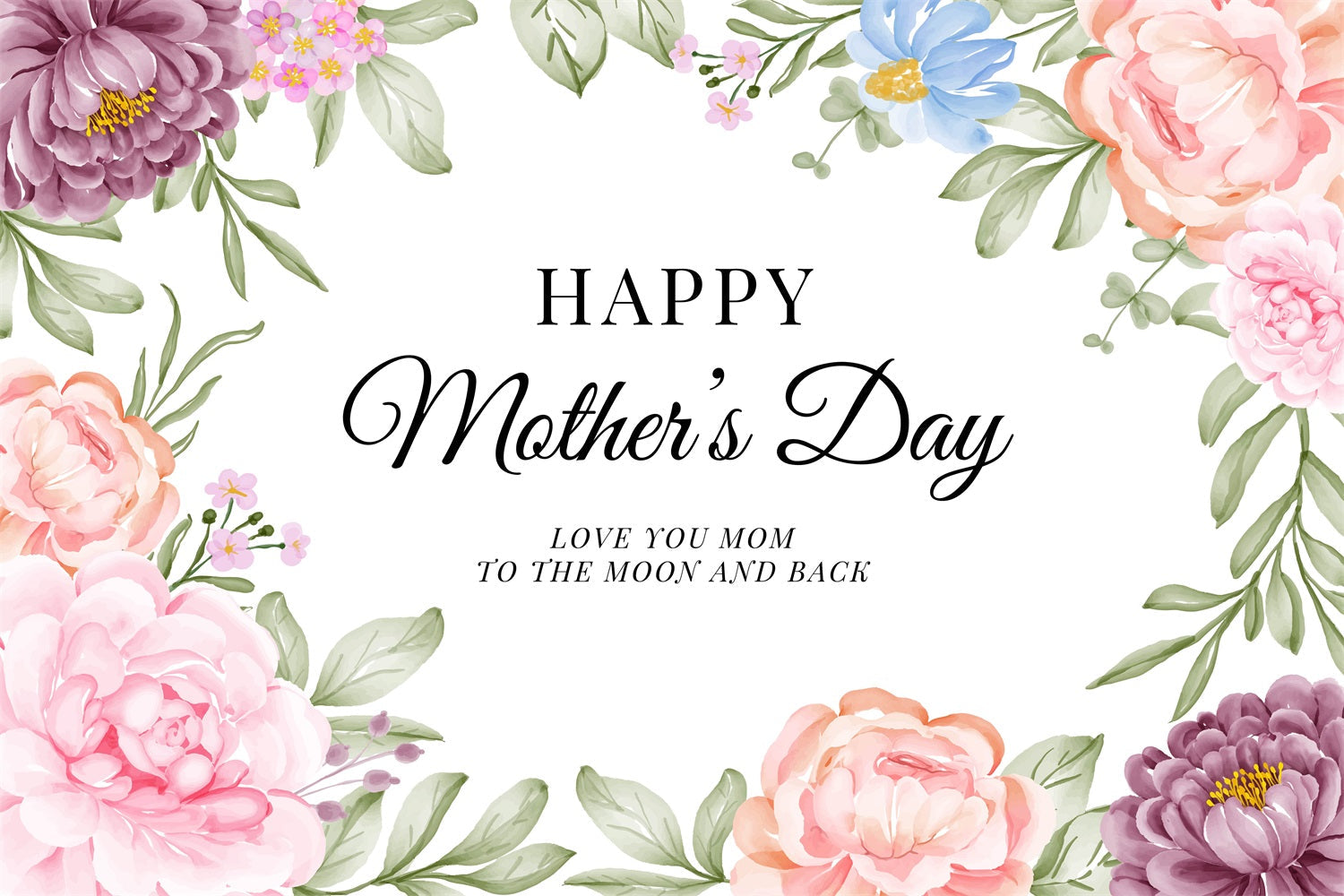 Muttertags-Hintergrundbild Personalisierbares Blumenherz Warm CJJ3-200