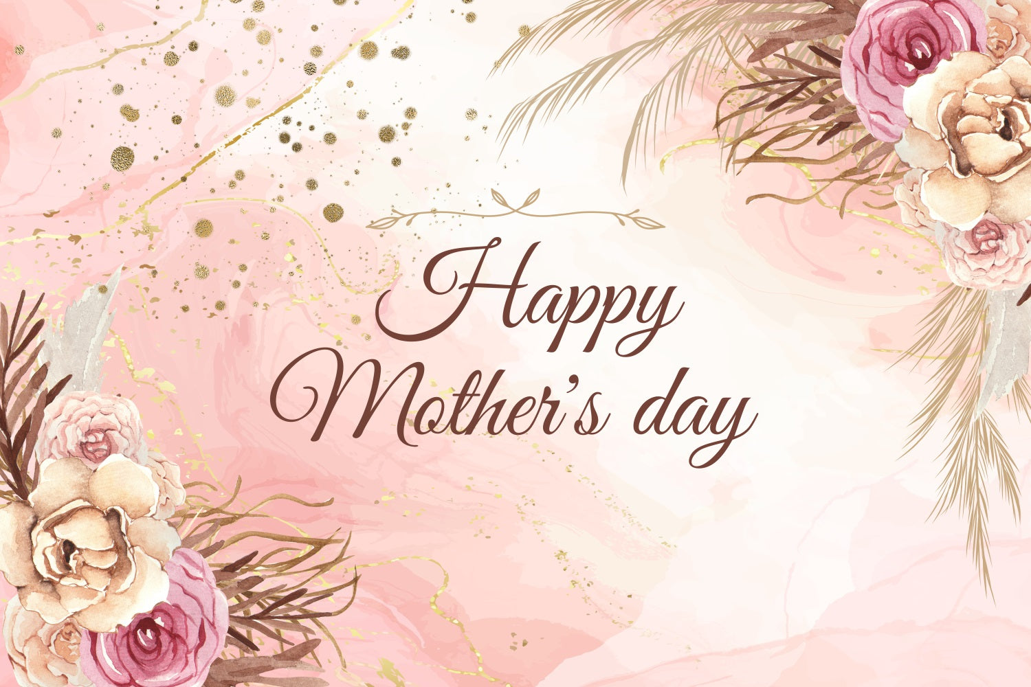 Muttertags-Hintergrundbild Personalisierbare Glitzernde Rose CJJ3-206