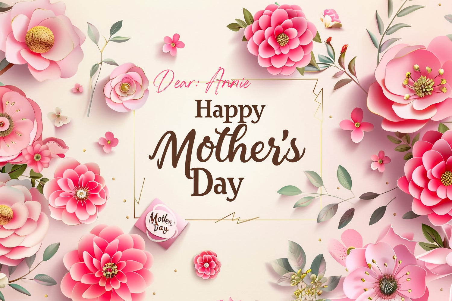 Backdrop für Muttertag Enchanting Flower Frame Custom Backdrop GTY3-216