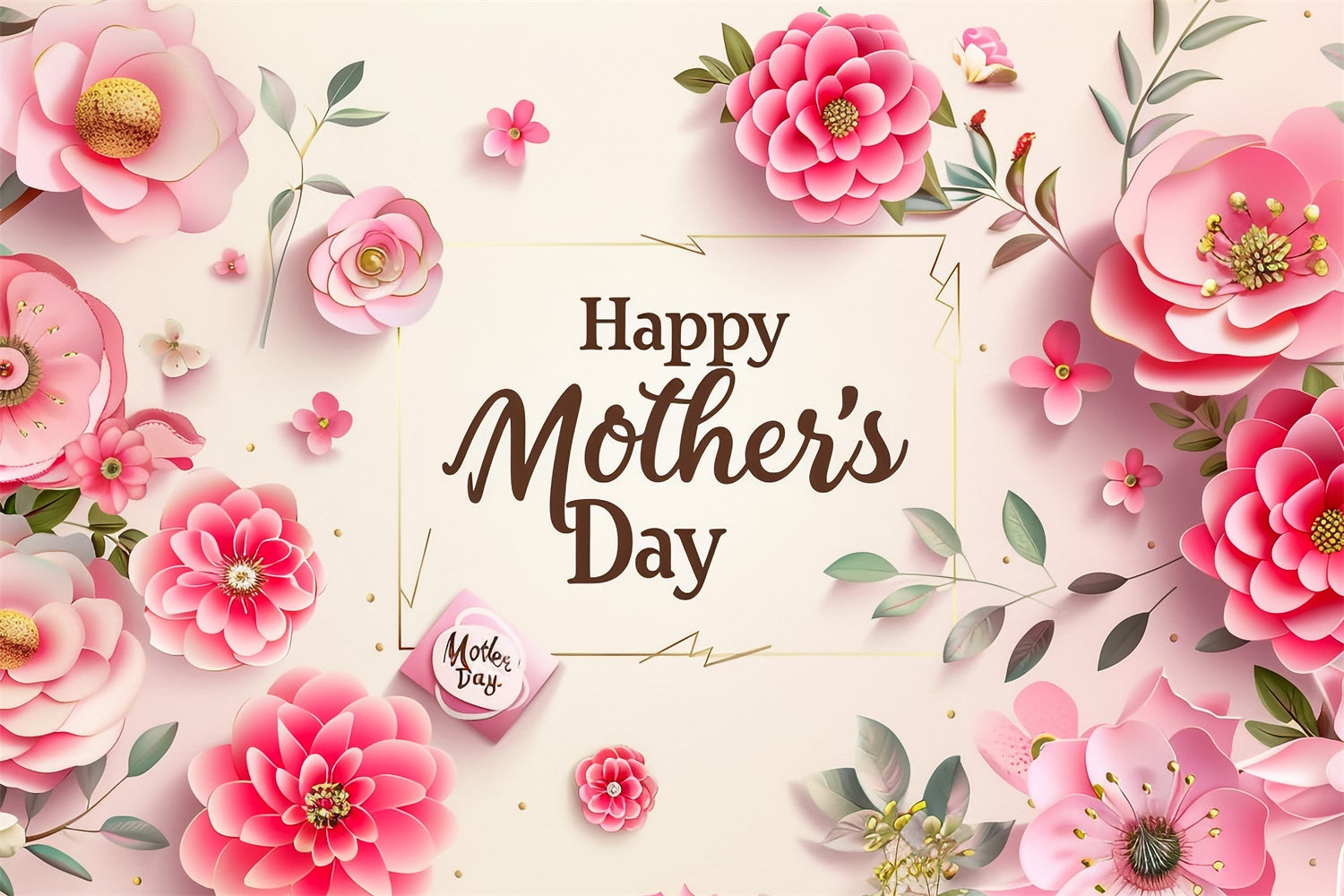 Backdrop für Muttertag Enchanting Flower Frame Custom Backdrop GTY3-216