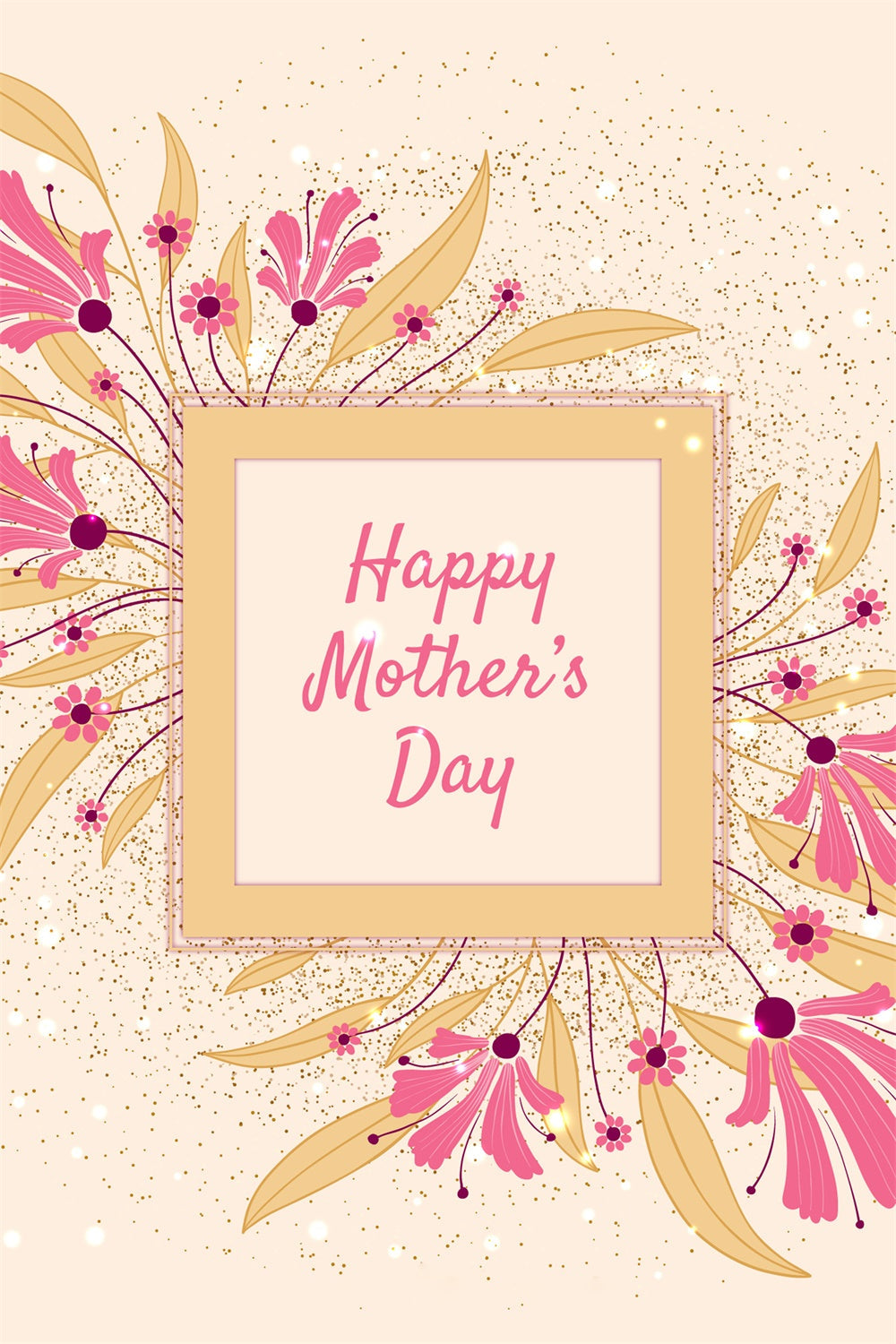 Mothers Day Backdrop Ideen Luxuriöse Blume Rahmen Custom Backdrop GTY3-226