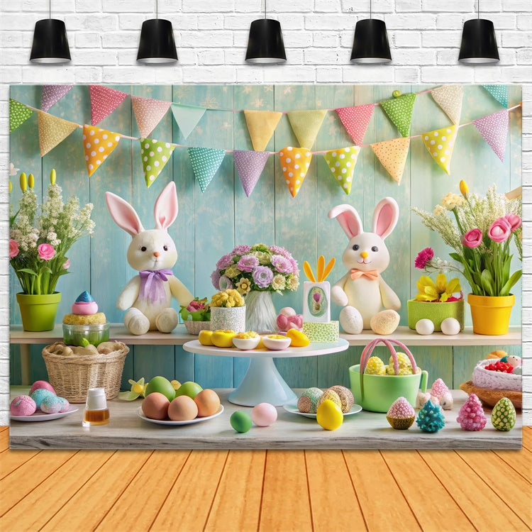 Ostern Bild Ideen Floral Bunny Tisch Einstellung Hintergrund GTY3-236