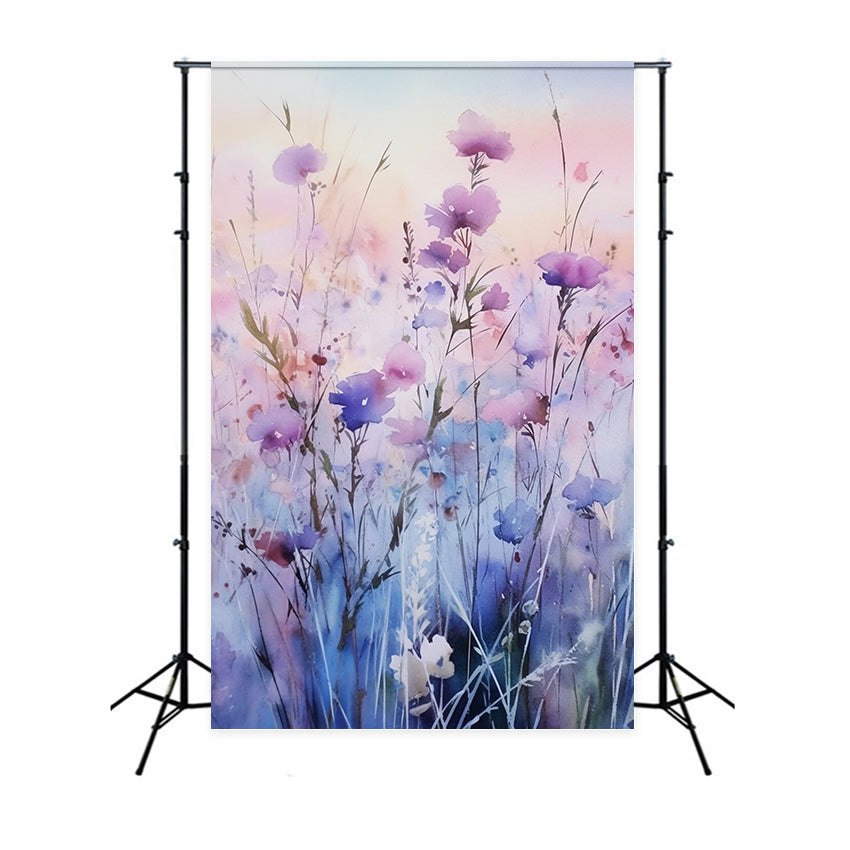 Lila Blume Backdrop Dreamy Lila Wildblume Garten Backdrop GTY3-25