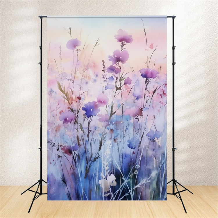 Lila Blume Backdrop Dreamy Lila Wildblume Garten Backdrop GTY3-25