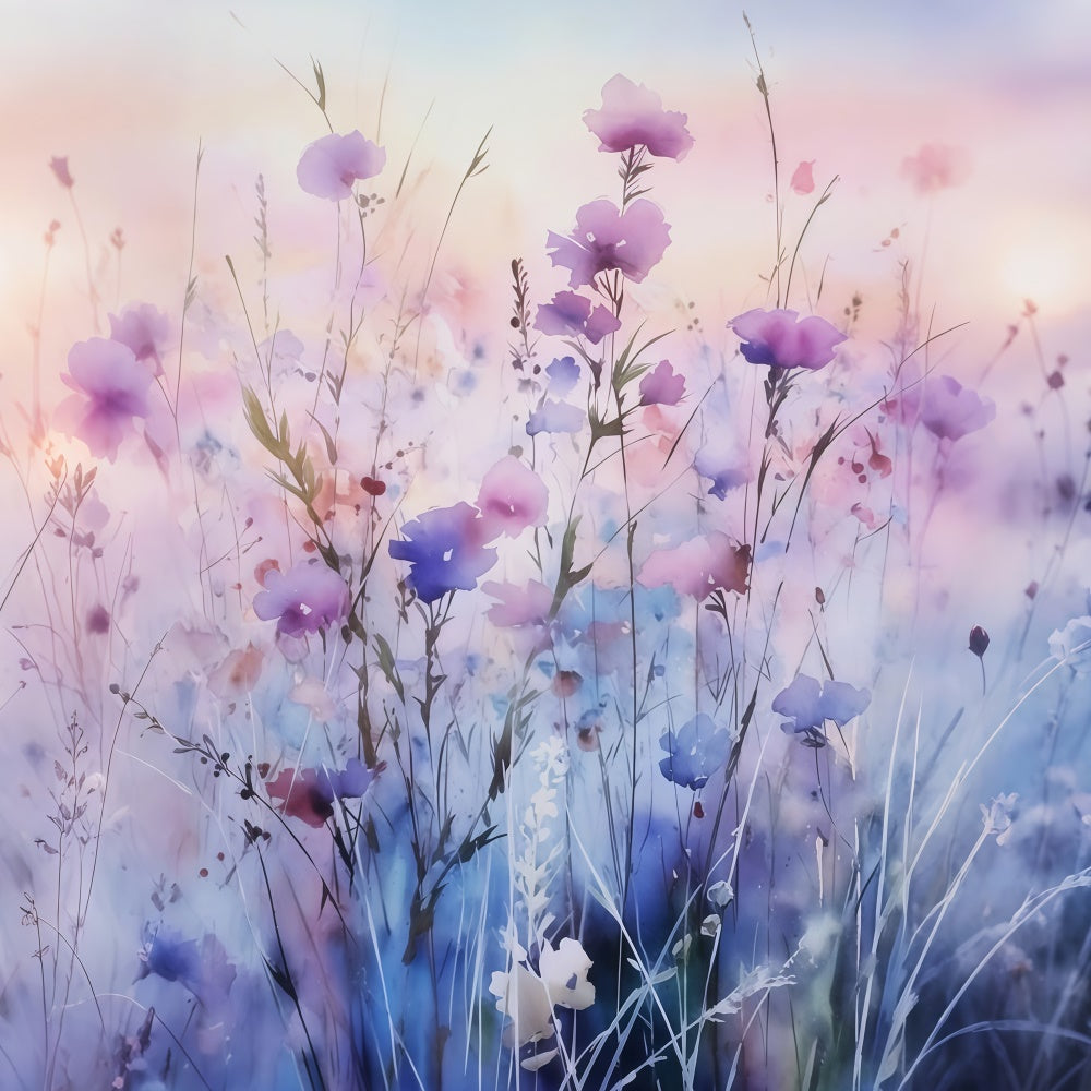Lila Blume Backdrop Dreamy Lila Wildblume Garten Backdrop GTY3-25