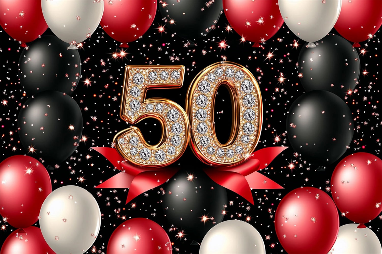 50. Geburtstag Fotokulisse Diamant Ballon Individuell gestaltete Kulisse GTY3-257