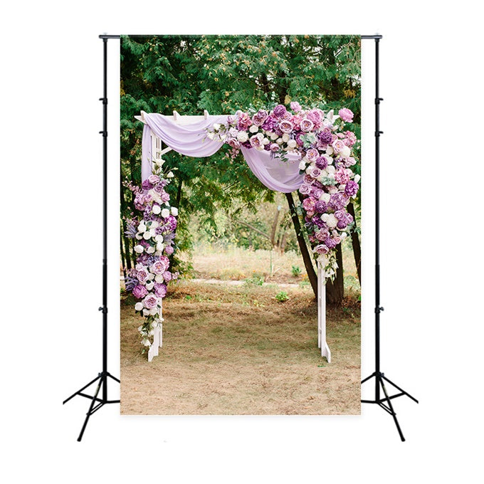 Lila Blumen Backdrop Lavendel Floral Arch Hochzeit Hintergrund GTY3-29