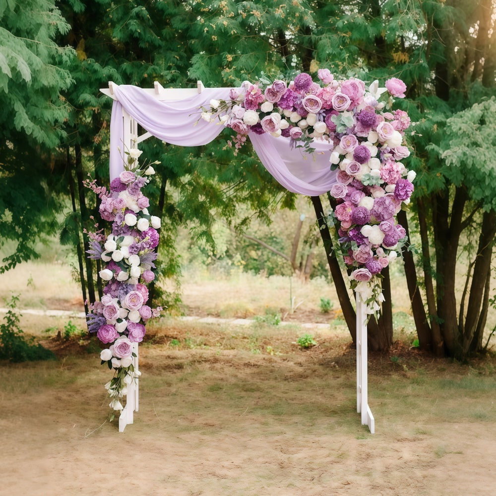 Lila Blumen Backdrop Lavendel Floral Arch Hochzeit Hintergrund GTY3-29