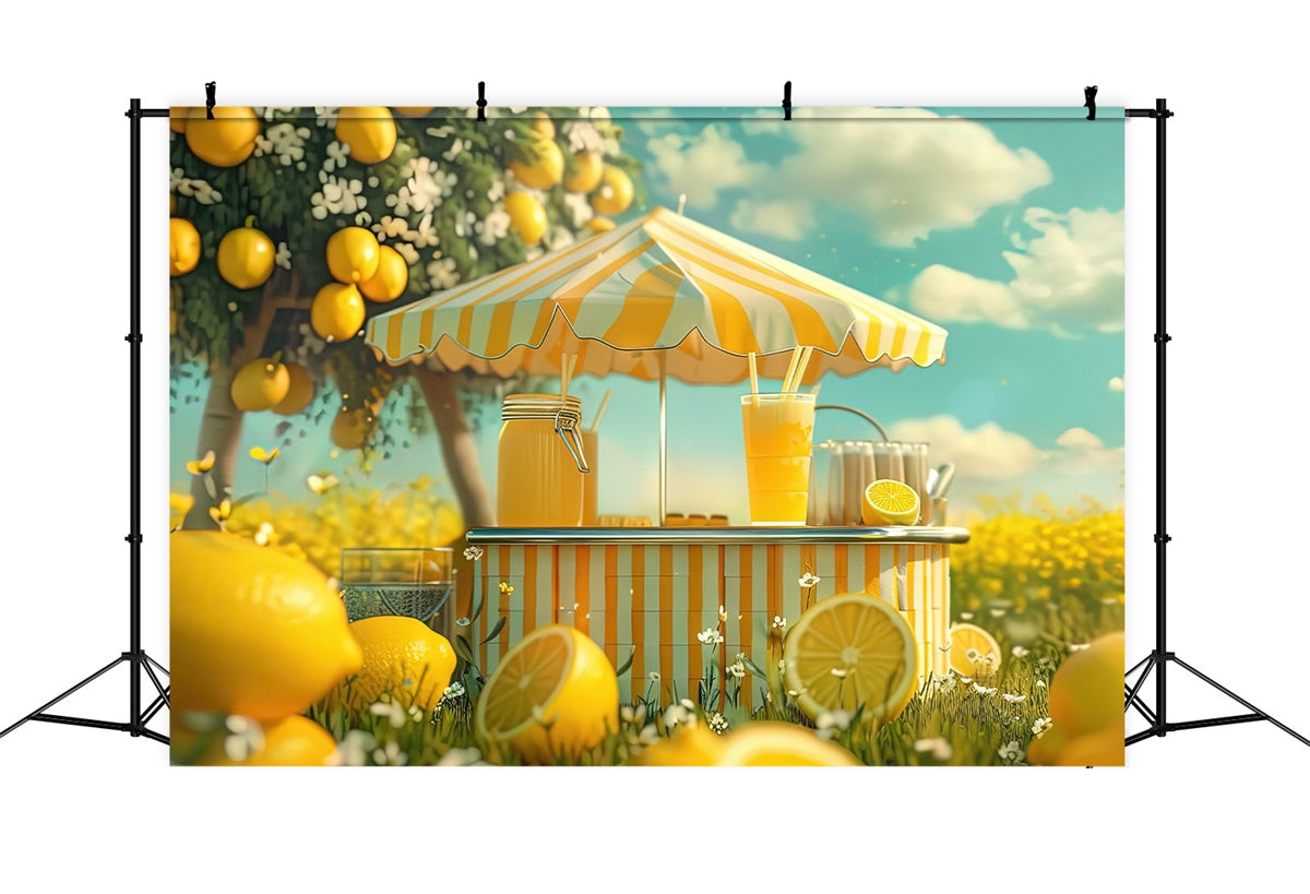 Zitrone Backdrop Zitronenbaum Sonnenschein Markt Backdrop GTY3-299