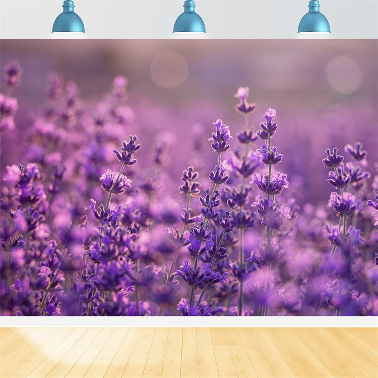 Lila Blumen Backdrop Sanfte Violette Wiese Backdrop GTY3-32