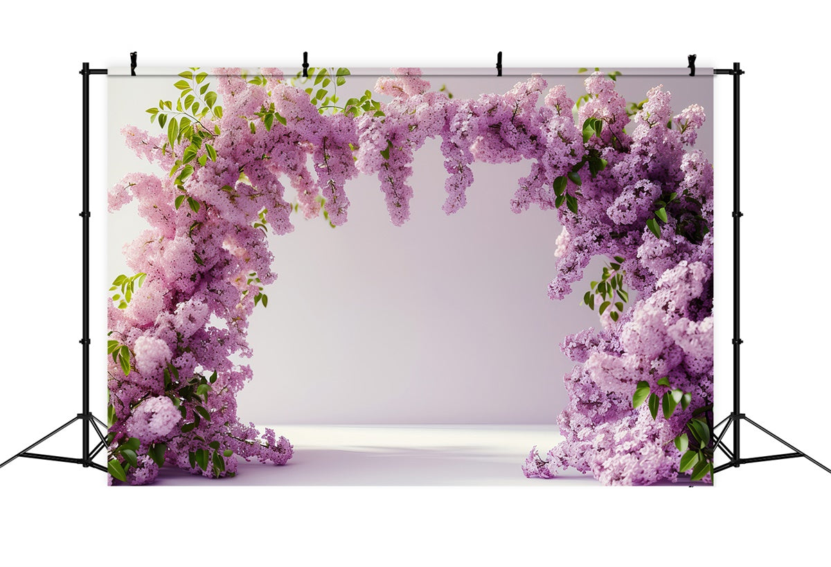 Lila Blumen Backdrop Lavendelblüten Bogen Backdrop GTY3-37