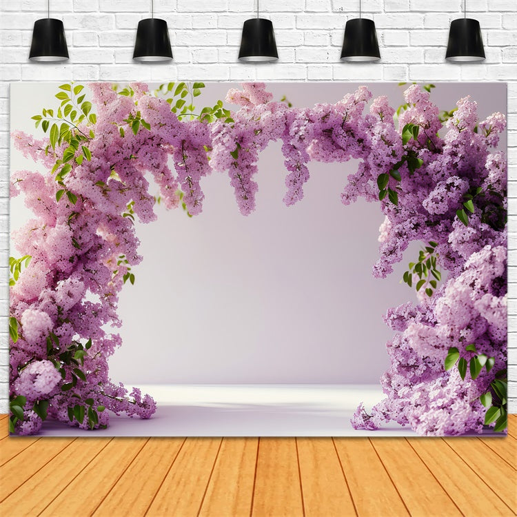 Lila Blumen Backdrop Lavendelblüten Bogen Backdrop GTY3-37