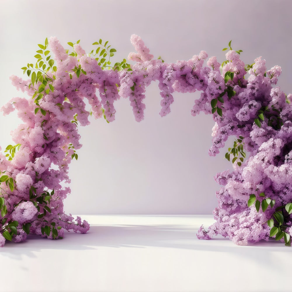 Lila Blumen Backdrop Lavendelblüten Bogen Backdrop GTY3-37