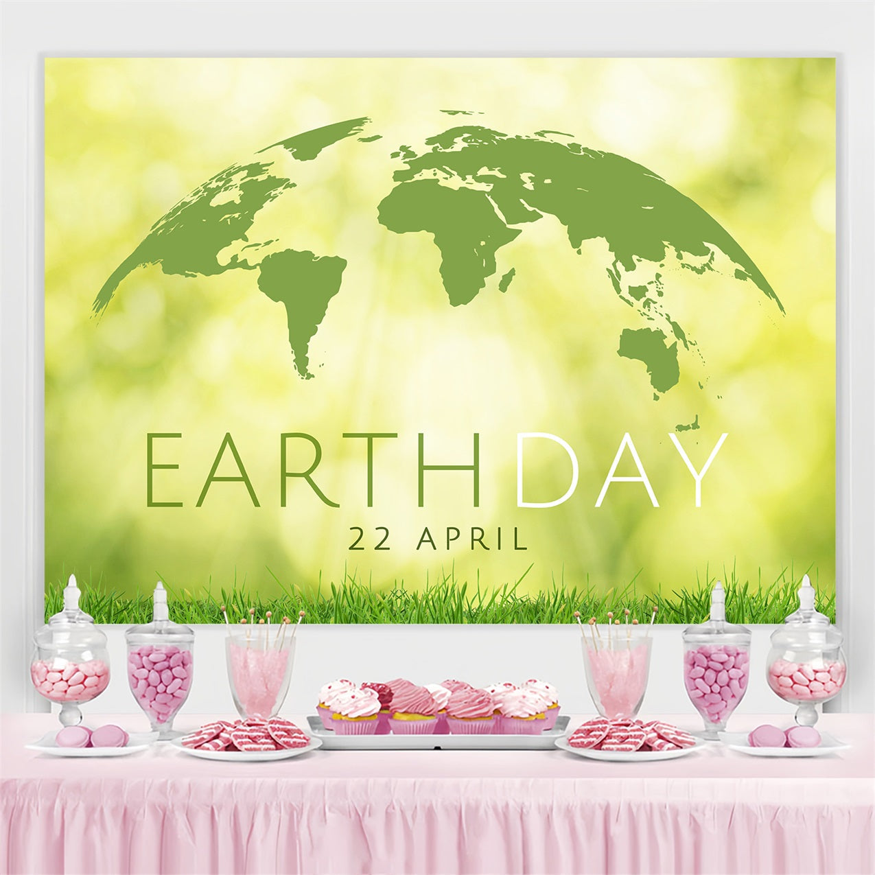 Happy Earth Day Backdrop Earth Day 22. April Veranstaltungshintergrund GTY3-52