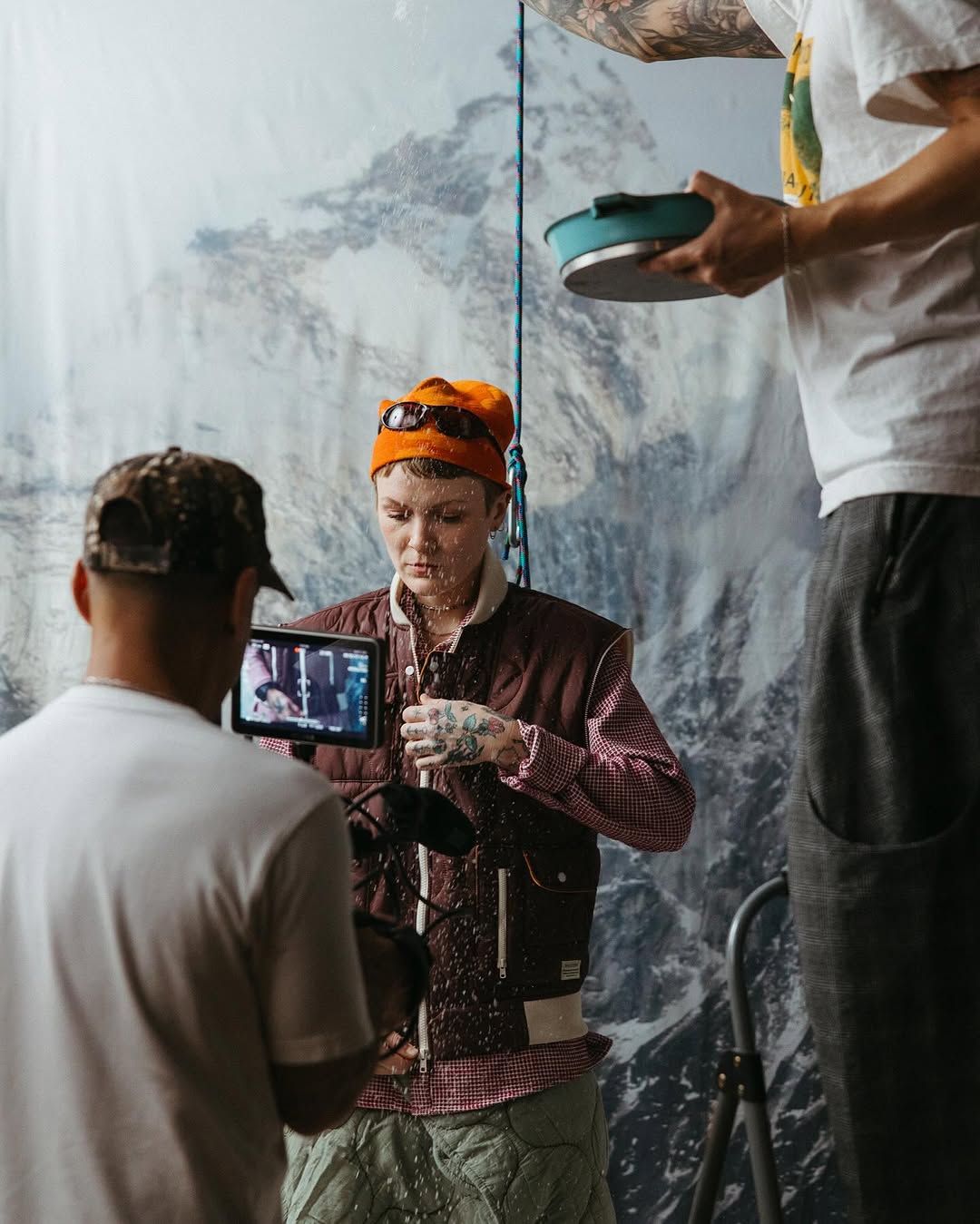 Winter Schnee Berg Fotokabine Hintergrund J02812