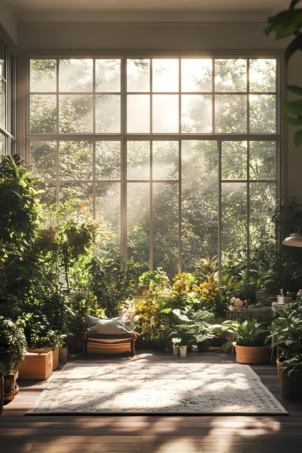 Backdrops Frühling Sonnenlicht Fenster Garten Zimmer Backdrop LXX1-125