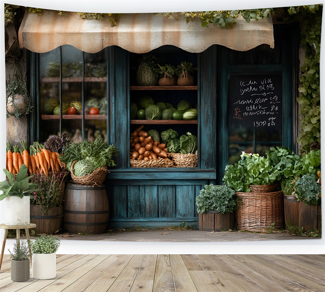 Frühling Fotohintergrund Rustikaler Lebensmittelhändler Bauernhof Fensterhintergrund LXX1-153