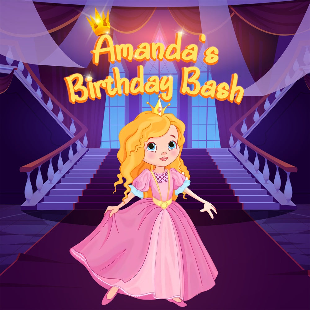 Personalisierte Geburtstagskulissen Rosa Puppe Amanda Magical Backdrop LXX1-215