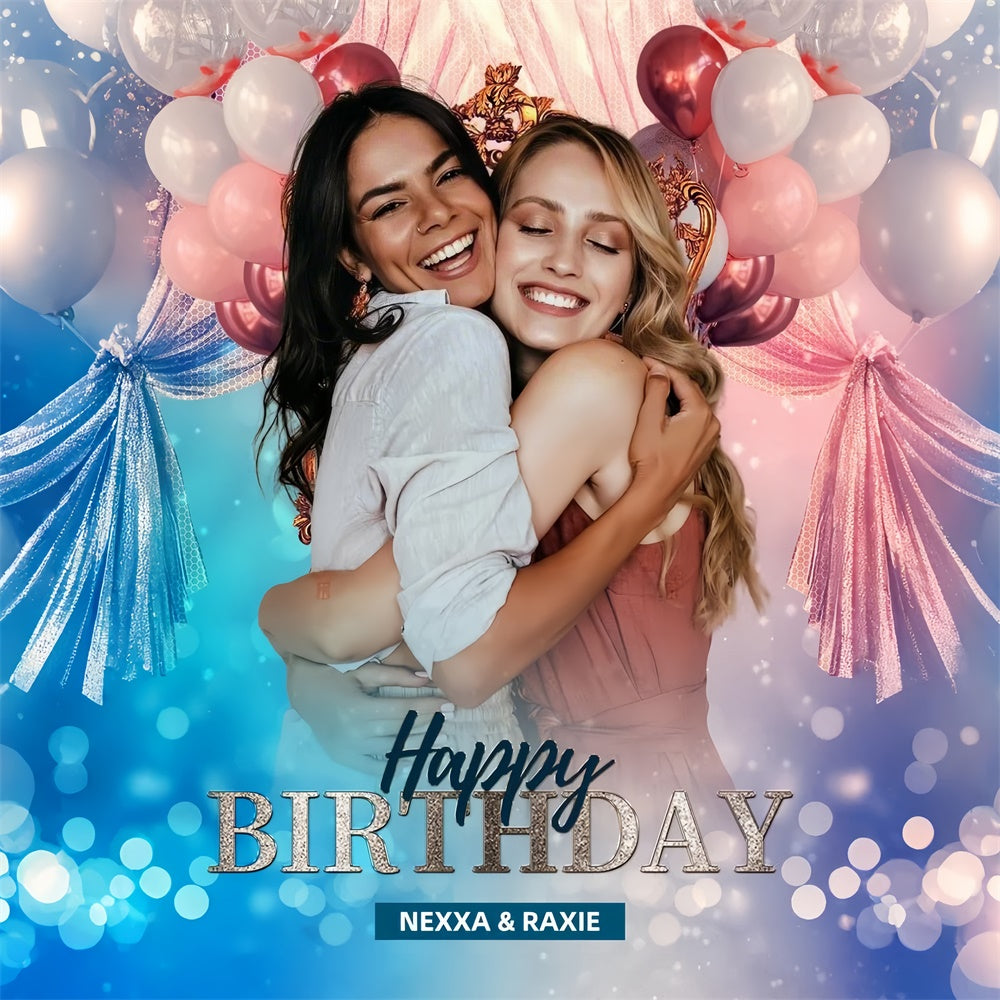 Customized Backdrop für Geburtstag Chic Ballon Feier Backdrop LXX1-228