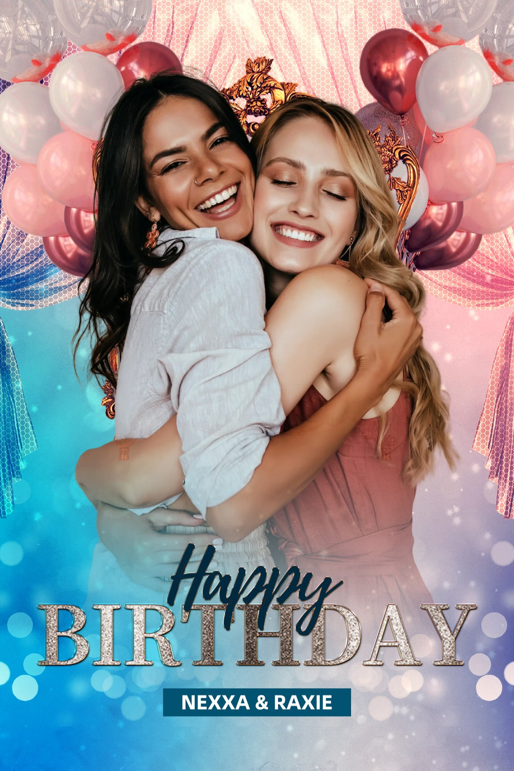 Customized Backdrop für Geburtstag Chic Ballon Feier Backdrop LXX1-228