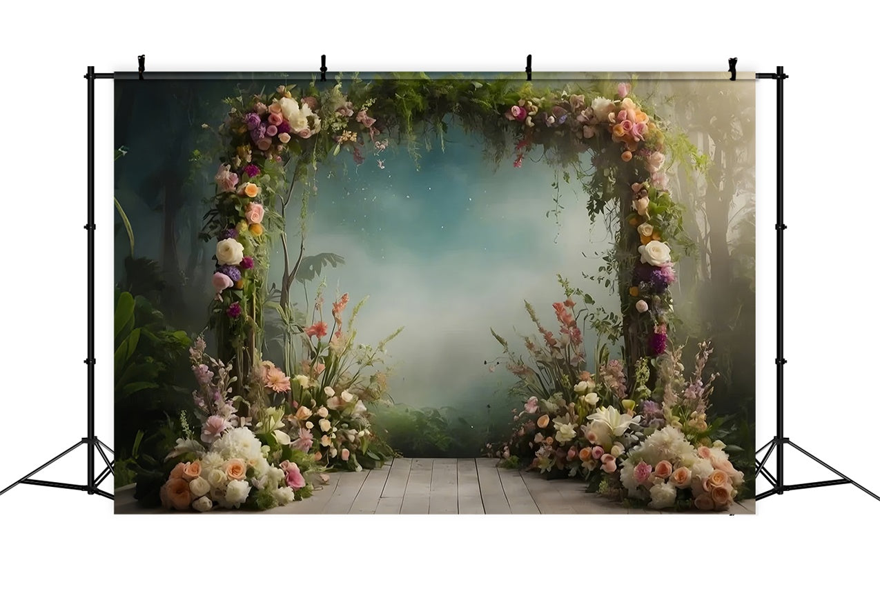 Haustier-Fotohintergründe Eleganter Blumenbogen-Hintergrund LXX1-251