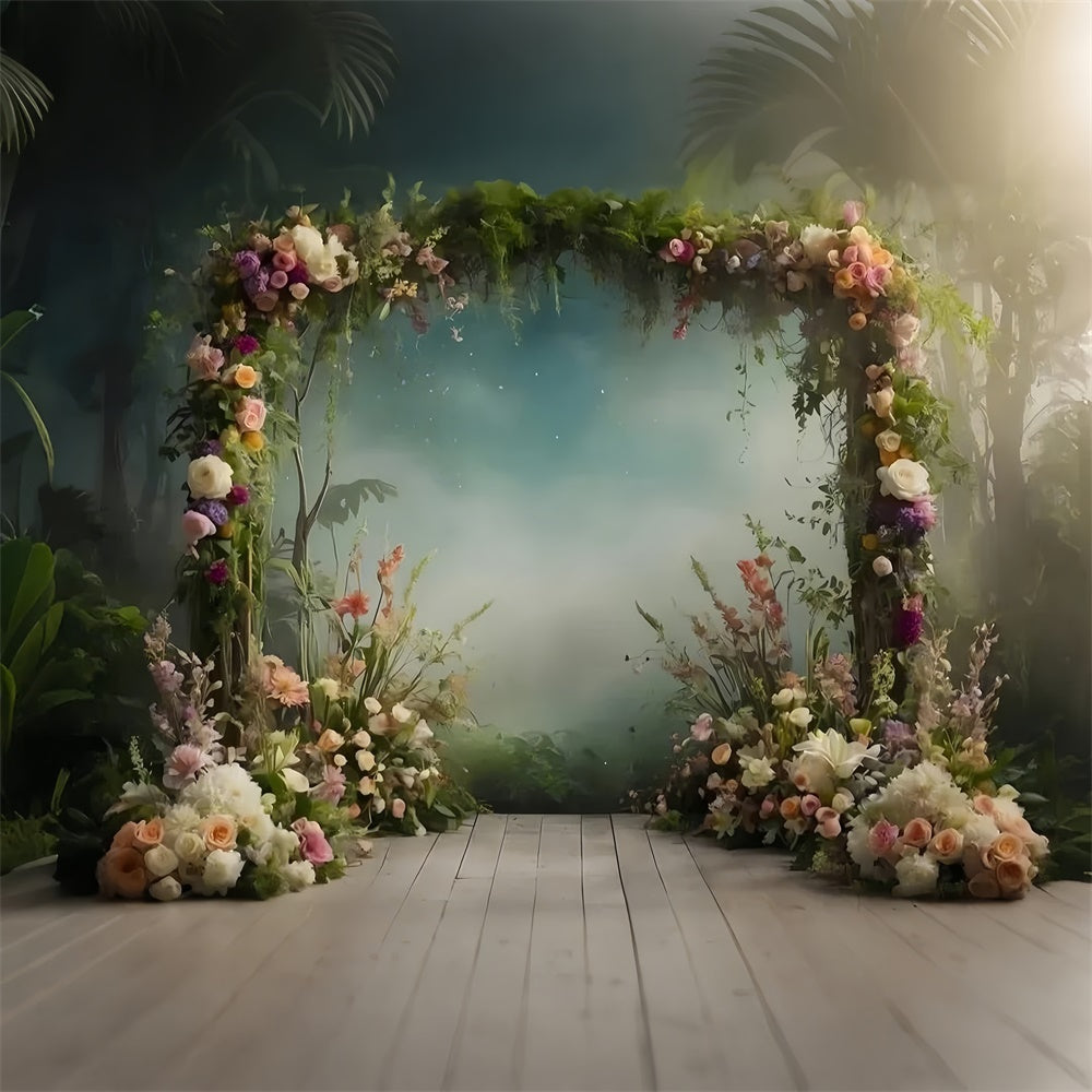 Haustier-Fotohintergründe Eleganter Blumenbogen-Hintergrund LXX1-251