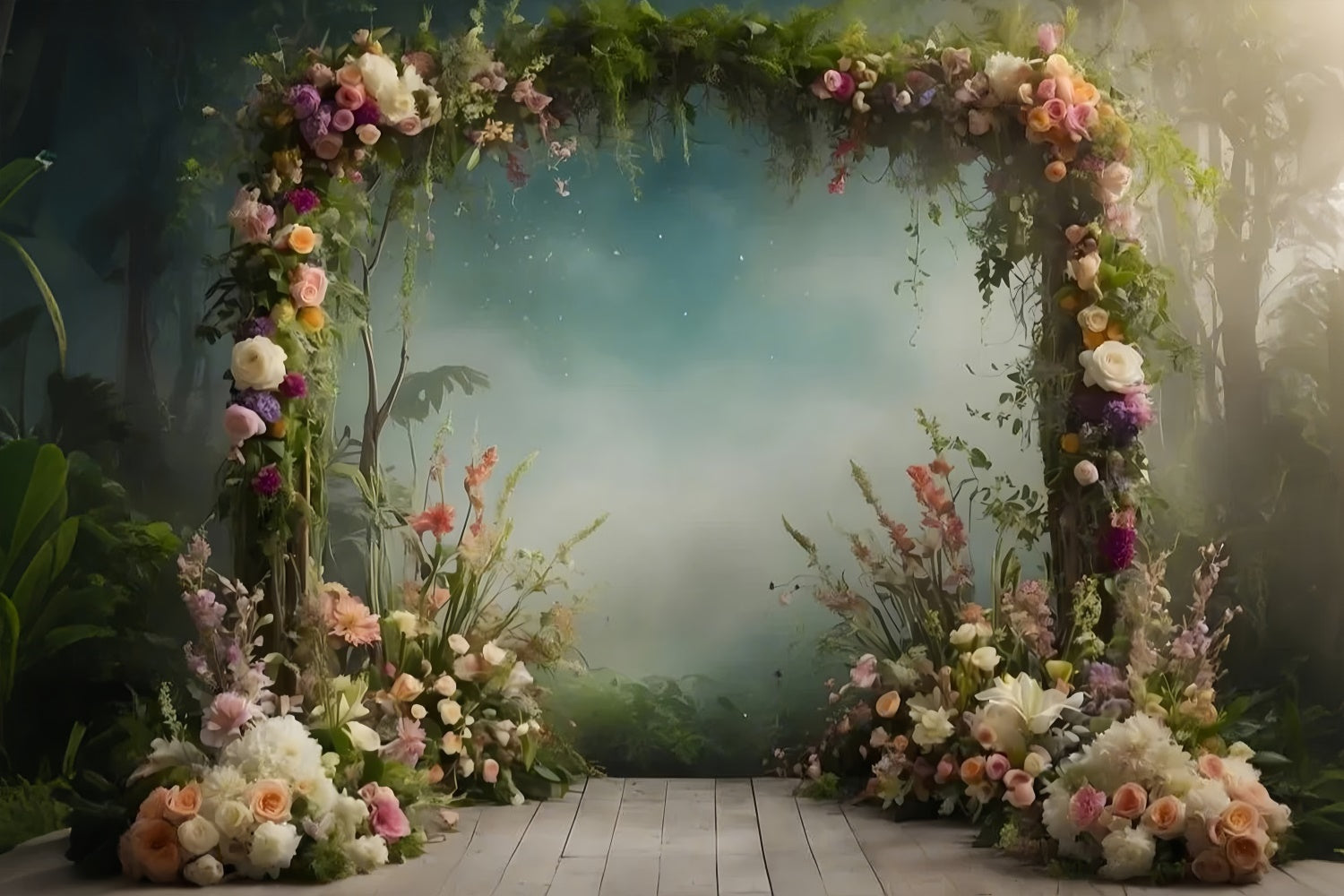Haustier-Fotohintergründe Eleganter Blumenbogen-Hintergrund LXX1-251