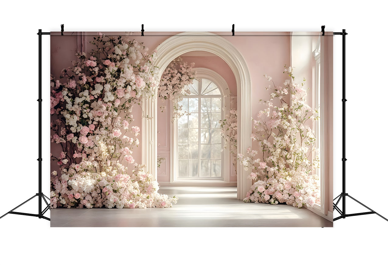 Backdrops für Haustierfotografie Pastell Blumen Bogen Hintergrund LXX1-254