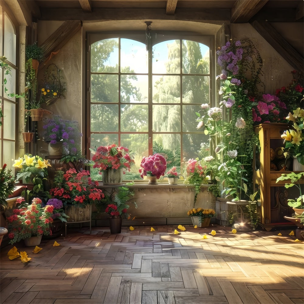 Tierfotografie Hintergrundkulisse Üppige Blume Sonnig Fenster Hintergrund LXX1-259