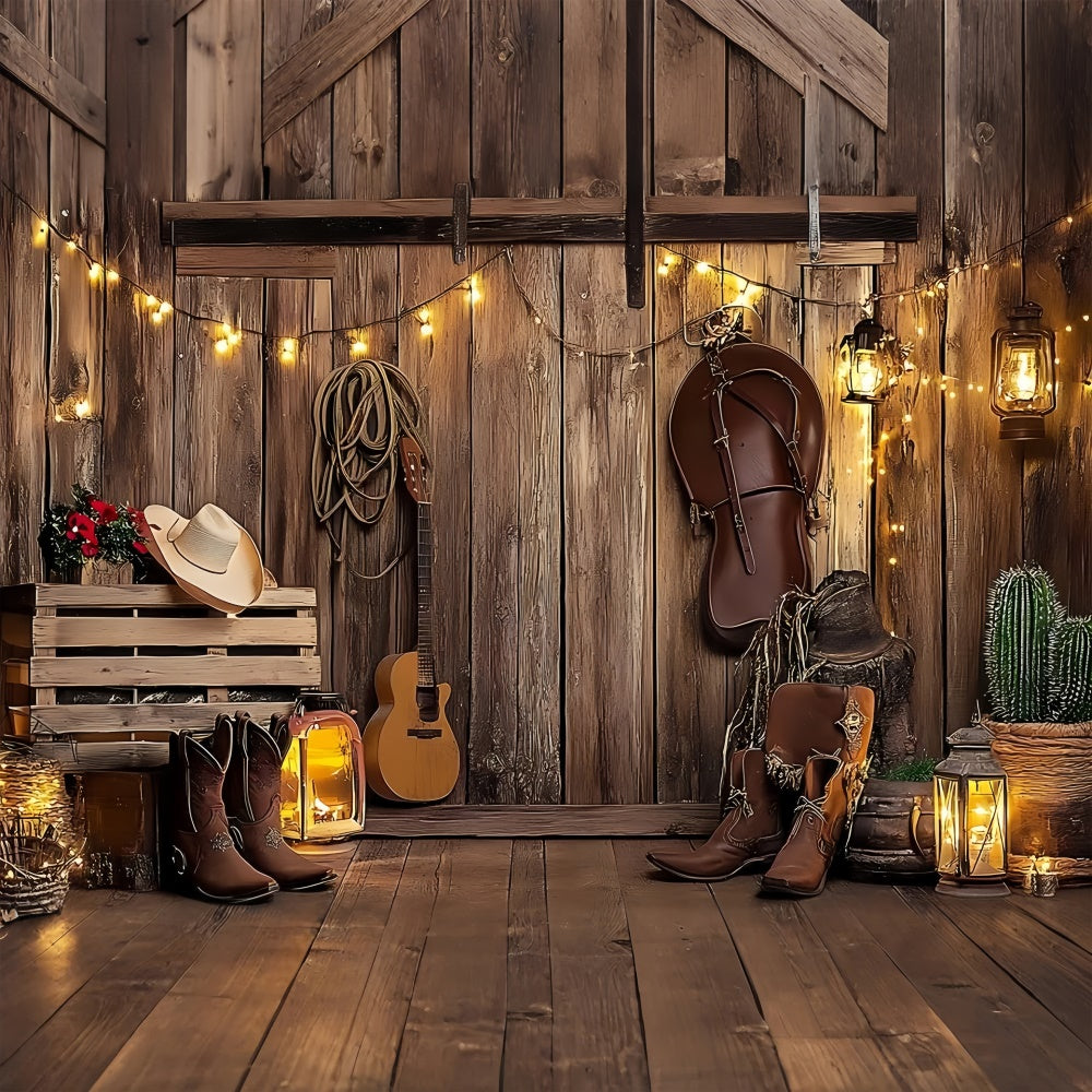 Backdrop für Haustiere Country Gitarre Sattel Laterne Backdrop LXX1-265