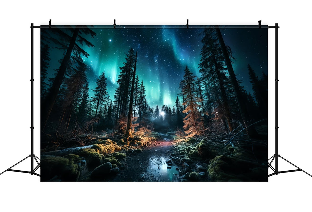 Haustier Backdrops Mystischer Wald Sternenhimmel Backdrop LXX1-274
