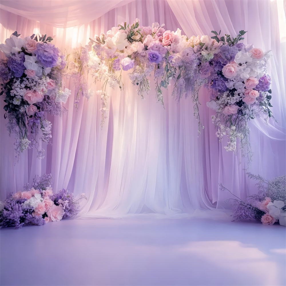 Pet Backdrop Verträumter Lavendel Florale Eleganz Hintergrund LXX1-276