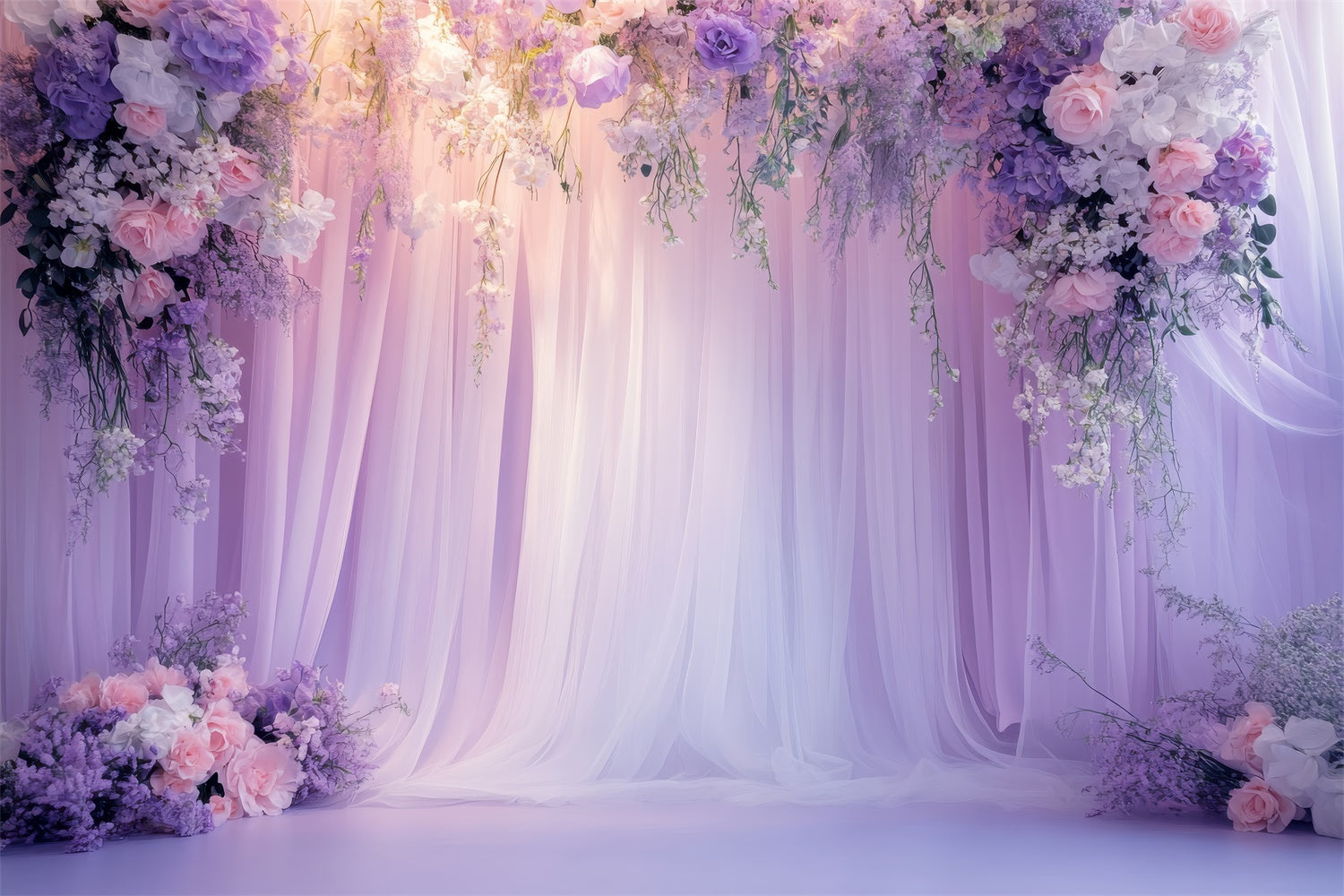 Pet Backdrop Verträumter Lavendel Florale Eleganz Hintergrund LXX1-276