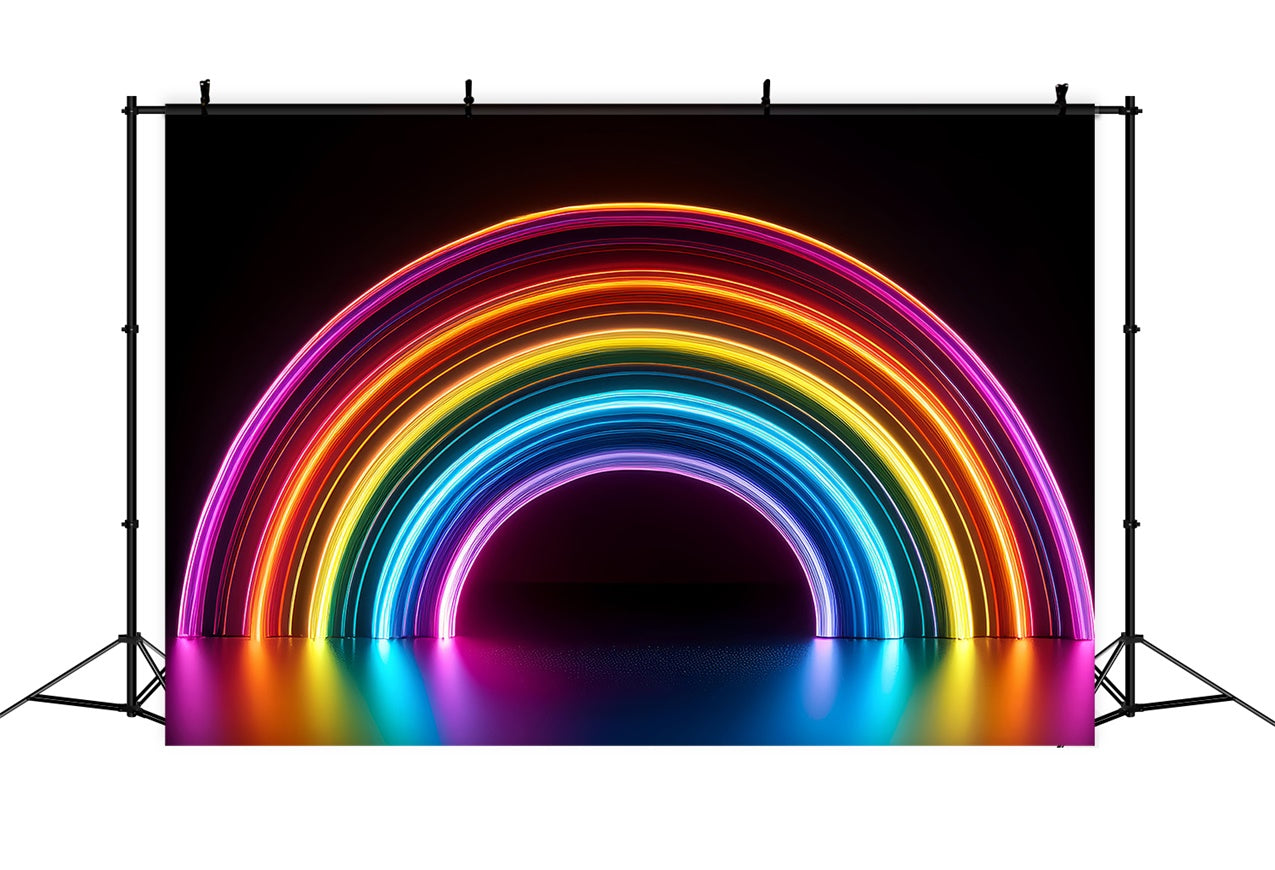 Haustier-Fotohintergrund Neonbogen-Kunsthintergrund LXX1-289